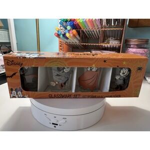 Disney Halloween Mickey Minnie Vampire Glasses Set of Four 1.5 oz